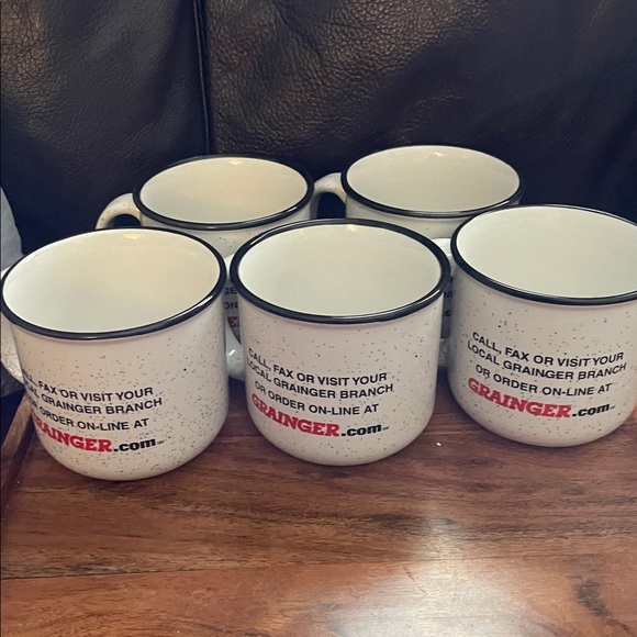 Speckled soup mugs set of five  - Grainger - Picture 2 of 2